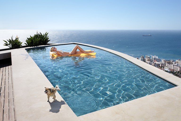 Chien piscine image drôle http://www.blagues-en-stock.org