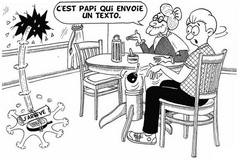 C'est papi qui envoie un texto. Sur https://www.blagues-en-stock.org