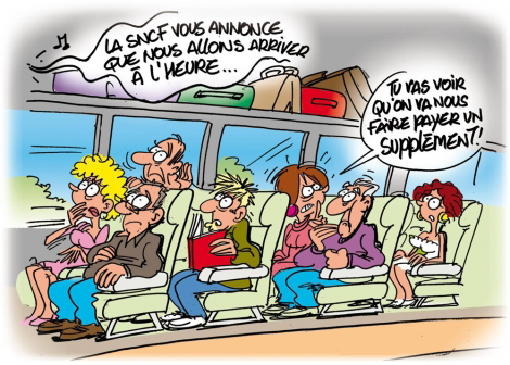 SNCF vous annonce que nous allons arriver à l'heure image drôle http://www.blagues-en-stock.org