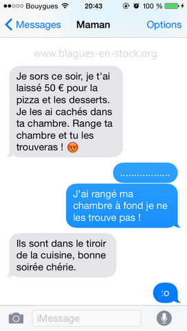 Je t'ai laissé 50 euros perle de sms et des textos http://www.blagues-en-stock.org