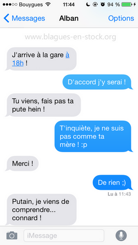 J'arrive à la gare à 18h perle de sms et des textos http://www.blagues-en-stock.org