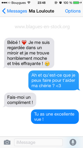 Je me suis regardée dans un miroir perle de sms et des textos http://www.blagues-en-stock.org